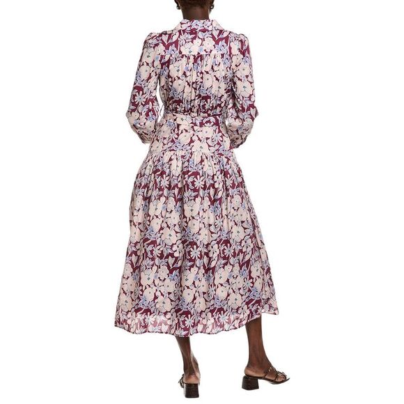 English Factory Womens  Printed Midi Dress, Red - Picture 2 of 3